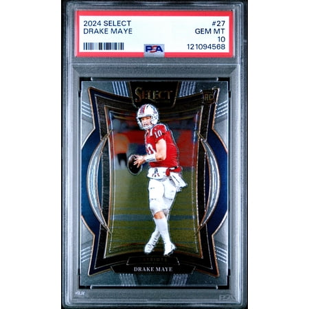 Drake Maye 2024 Select Rookie Football Card #27 Graded PSA 10 Cert #121094568