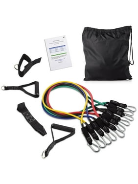 BalanceFrom Heavy Duty Premium Resistance Band Kit with Improved Safe Door Anchor, Ankle Strap and Carrying Case