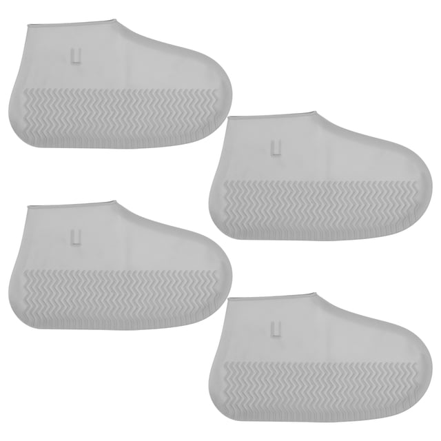 2 pares de cubrezapatos de silicona, impermeables, reutilizables, antideslizantes, para hombre y mujer, para actividades al aire libre, senderismo, ciclismo y desplazamientos.