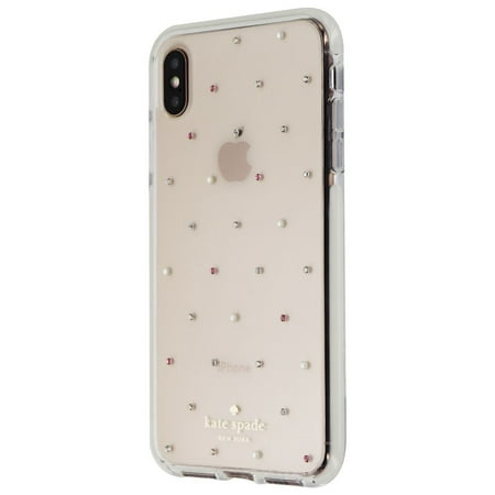 Kate Spade Defensive Hardshell Case for Apple iPhone XS Max - Clear/Pin Dot (Kate Spade Best Seller 2019)