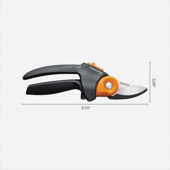 Fiskars 391041-1001 046561291044 PowerGear2 Pruner, Steel — Residential Use, Standard Application