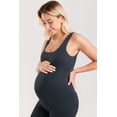 thumbnail image 4 of MOMANDA Women' s Maternity Bodysuit Sleeveless Shorts Jumpsuit Square Neck Tank Top for Pregnancy, 4 of 6