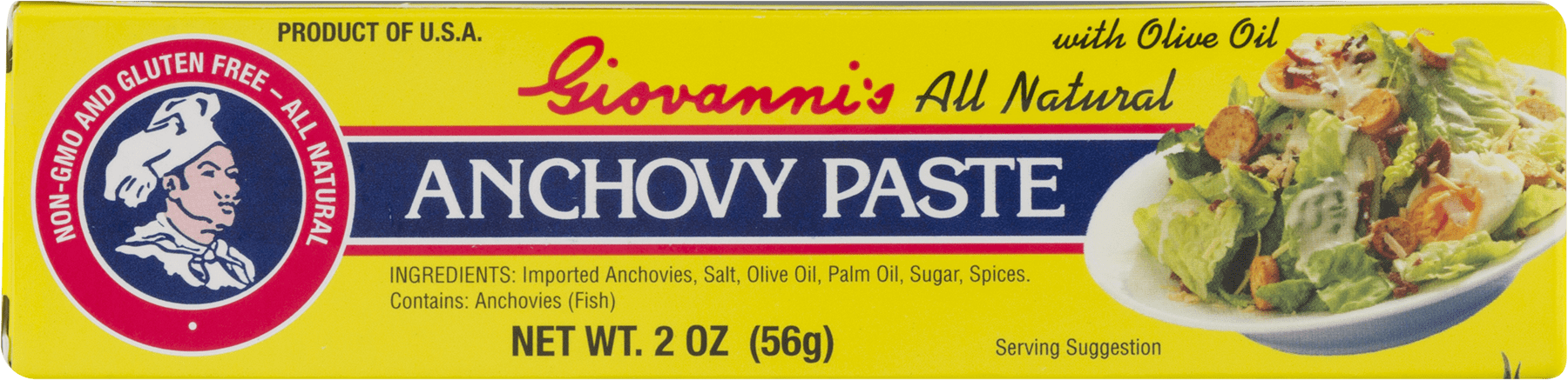 (5 pack) Giovannis Appetizing Food Prod Giovannis Anchovy Paste, 2 oz