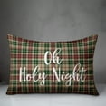 thumbnail image 2 of Creative Products Oh Holy Night in Tartan Plaid 14x20 Spun Poly Pillow, 2 of 2
