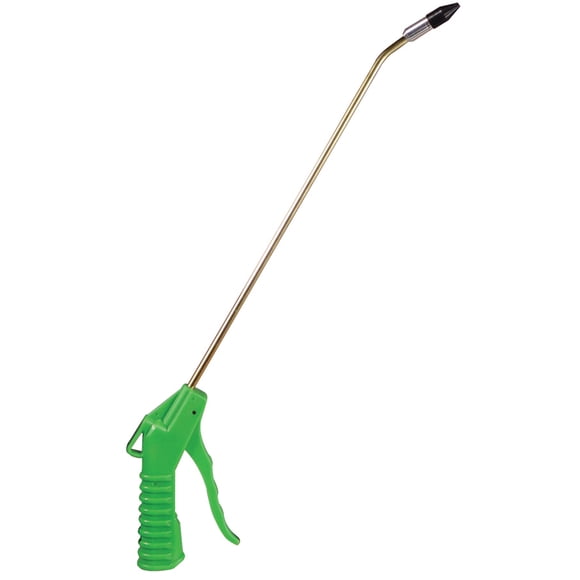 Deluxe Air Blow Gun with 13" Long Angled Nozzle and 1/2" Removable Rubber Tip