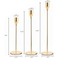 thumbnail image 2 of Matte Black Candle Holders Set of 3 for Taper Candles, Decorative Candlestick Holder for Wedding, Dinning, Party, Fits 3/4 inch Thick Candle&Led Candles, 2 of 12