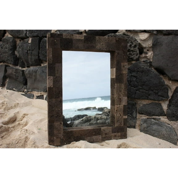 Lava Rock Rectangular Mirror 24"x30" - Coastal Living