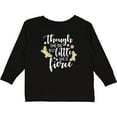 thumbnail image 3 of Inktastic Though She Be but Little She is Fierce Shakespeare Girls Long Sleeve Toddler T-Shirt, 3 of 5
