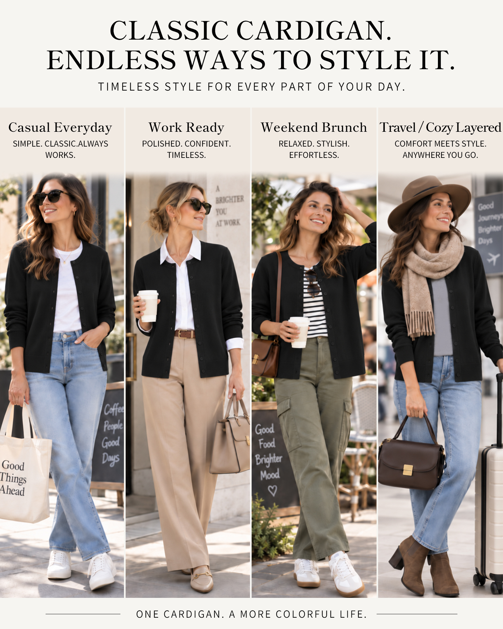 QUALFORT Women's 100% Cotton Button-Front Cardigan Sweater photo 6
