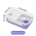 thumbnail image 2 of Dvkptbk Lunch Box Rectangular Four-Button Plastic Lunch Box Double-Layer Microwaveable Student Lunch Box Office Worker Portable Tableware Lunch Box Camping Essentials, 2 of 5