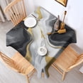 thumbnail image 2 of Black White Gold Marble Pattern Square Tablecloth,Waterproof Square Table Cover,Wipeable Spillproof Washable Table Cover for Home Kitchen Party Decor 52"x52"(132x132cm), 2 of 6