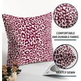 thumbnail image 6 of Burgundy Leopard Print Pillow Covers 16x16 Inch Set of 2 Cheetah Animal Spots Decorative Throw Pillows for Couch Farmhouse Square Pillow Cases Home Decor for Living Room Sofa Bed Porch Outdoor, 6 of 6