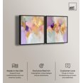 thumbnail image 3 of Gold and Purple Set Canvas Set of 2 Pastel Art Prints by Art Remedy, Black Frame, 16 x 20, 3 of 6