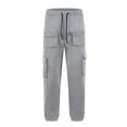 thumbnail image 6 of FRSASU Mens Sweatpants, Fleece Cargo Joggers for Men with Muti Pockets Gray, 6 of 6