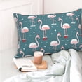 thumbnail image 4 of Fotbe Flamingo Funda de Almohada Decorativa Estilo Occidental, Lujo en Algodón, Fundas para Almohadas King, Cojín Estampado para Decoración del Hogar-20"x30", 4 of 6
