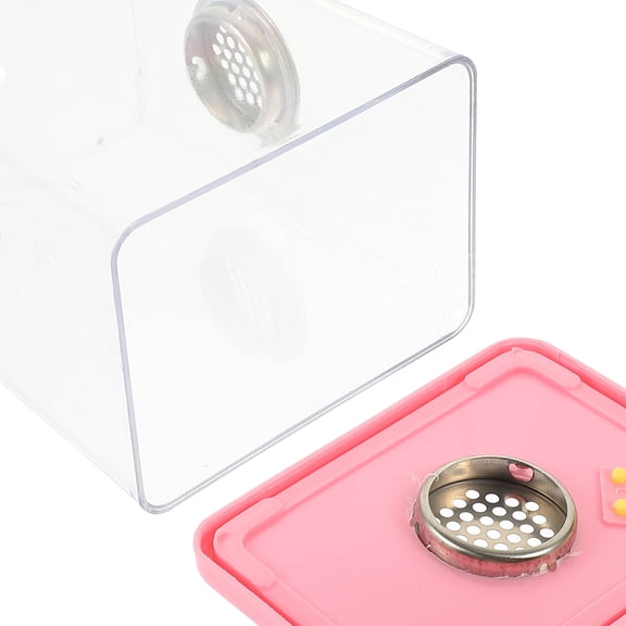 GAXIRE 1 Set Pink Faunarium for Jumping Spider Safe Home and Reptile Breeding Tank 4.32X3.14X5.11in