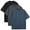 Black & Dark Grey & Blue, variant on Men's Oversized Heavyweight Cotton Crew Neck Short Sleeve Tshirts Loose Fit Tops (S-3XL)