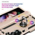 thumbnail image 5 of SaniMore Tri-layer Case for Samsung Galaxy Z Fold 5 7.6" 2023, 360° Rotating Holder/Kickstand Rugged PC Back TPU Bumper Magnetic Car Mount Anti-fingerprint Heavy Duty Protective Case, Gold, 5 of 8