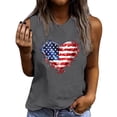 thumbnail image 2 of Women's Red White and Blue Shirts Patriotic Tops American Flag Graphic Tank Tops for Teen, 2 of 5