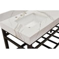 thumbnail image 3 of 61 in. Composite Stone Apron Vanity Top in Calacatta White with White Basins, 3 of 7