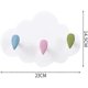 thumbnail image 2 of 1 pc Kids Room Hook, Cloud-Shaped Clothes Hanger for Children, No Need to Drill Holes to Install Wall-Mounted Clothes Hook with 3 Hooks, Suitable for, 2 of 5