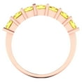 thumbnail image 5 of 1.75 ctw Wedding Band for Women - 14K Rose Gold Natural Citrine Stackable Eternity Ring, 5 of 6