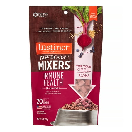 UPC: 0769949601333 | Instinct Freeze Dried Raw Boost Mixers Immune System Health Grain-Free All Natural Dog Food Topper by Nature s Variety  5.5 oz. Bag