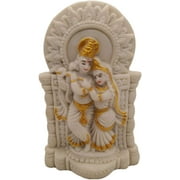India Meets India Handicraft Marble Radha Krishna Statue, Radha Krishna Showpiece Home Dcor, Best Gifting Made by Awarded Indian Artisan