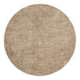 thumbnail image 2 of Unique Loom Soft Solid Shag Collection Area Rug - Aras (6' 1" Round Khaki), 2 of 6