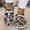 Deep Red, variant on KEVCHE Halloween Womens Print Lace Up Walking Shoes, Casual Daily Wear Footwear with Comfortable Lightweight Design, Festive Halloween Flat Shoes for Seasonal Party