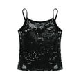thumbnail image 3 of JanJean Girls Sequins Dance Tank Tops Shirt Camisole Modern Hip Hop Jazz Dance Costume Black 6, 3 of 7