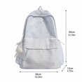 thumbnail image 2 of Star and Stripe Student School Backpack,Fresh Storage Bookbag and Casual Travel Daypack for Campus,Classes,Commuting,Weekend Trips and Everyday Use,White, 2 of 7
