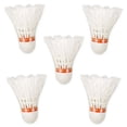 thumbnail image 2 of Crown Sporting Goods 5-Pack Hen Feather Shuttlecocks | Ten Premium, Genuine Birdies | Classic Hen Feather & Cork Outdoor Yard Game &Sports Accessory, 2 of 6