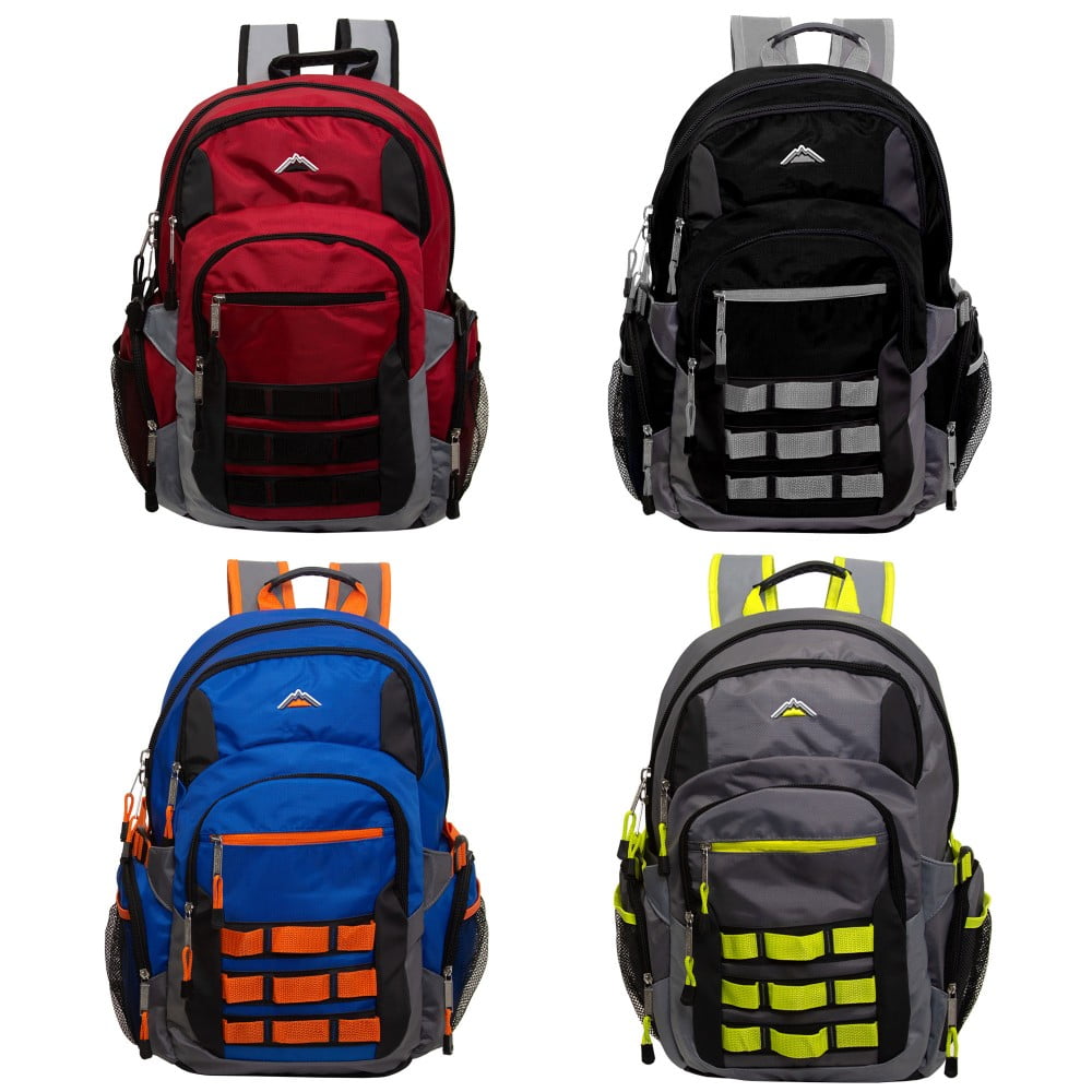 Book Bag With Multiple Compartments Mountain Terrain - 19" Wholesale Multi Compartment Laptop Backpack with