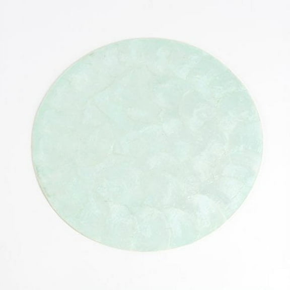 Fennco Styles Capiz Design 15-inch Round Placemat - 1-Piece (Aqua)