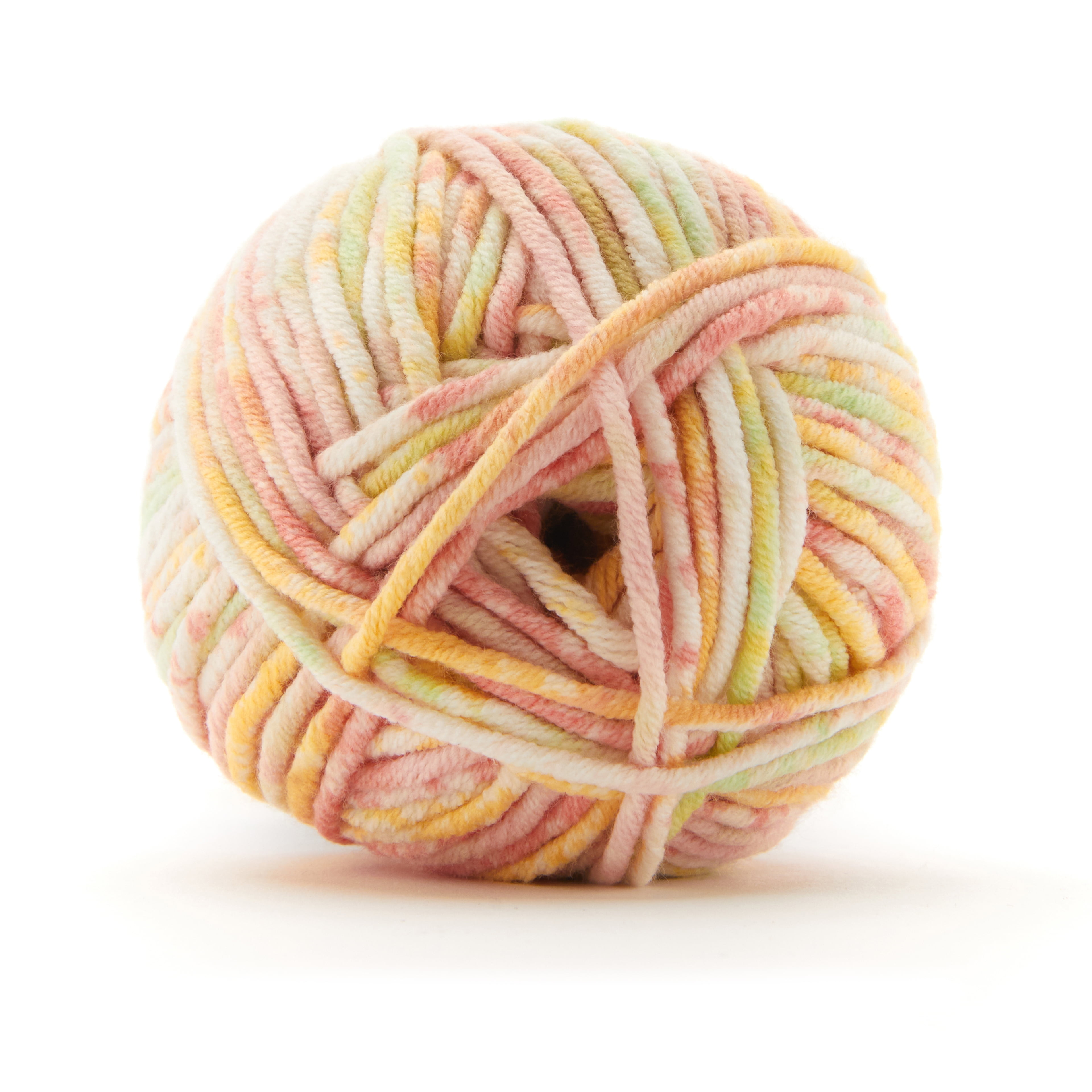 Loops & Threads Sherbet Bulky Twist Multi Yarn - Bulky Weight Yarn for Knitting, Crochet, Weaving, Arts & Crafts, 15 Pack