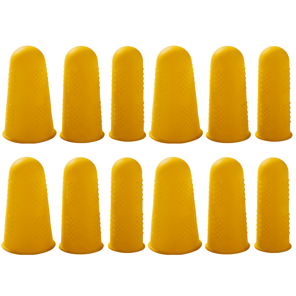 12 Pieces Hot Glue Gun Finger Caps Silicone Finger Protectors for Hot