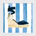 thumbnail image 3 of Great Art Now Beach Glam Navy on Stripes by Mercedes Lopez Charro, 2 Piece Framed Art Set Each 14"W x 14"H, 3 of 3