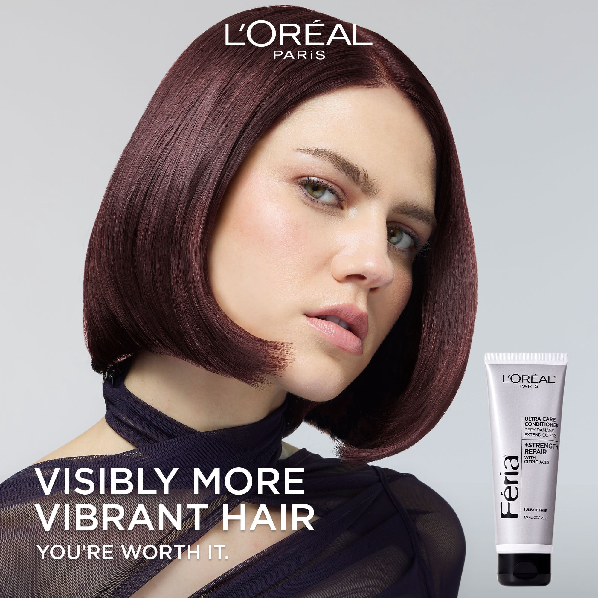(6 pack) L'Oreal Paris Feria - Hair Color Strength Repair Ultra Care Conditioner, 4 fl oz