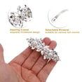 thumbnail image 5 of Rhinestone Hair Clips Flower Hair Barrettes French Hairpins Faux Pearl Hair Clip for Women s Silver Tone, 5 of 7