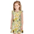 thumbnail image 1 of Fotbe Animal Tree Vestido de Dormir para Niñas de 3 a 10 Años, Mangas Cortas, Estilo Princesa, Pijama Camisón con Mangas Voladas-XX-Large, 1 of 6