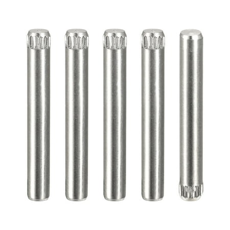 

4x30mm 304 Stainless Steel Dowel Pins 5 Pack Knurled Head Flat End Dowel Pin
