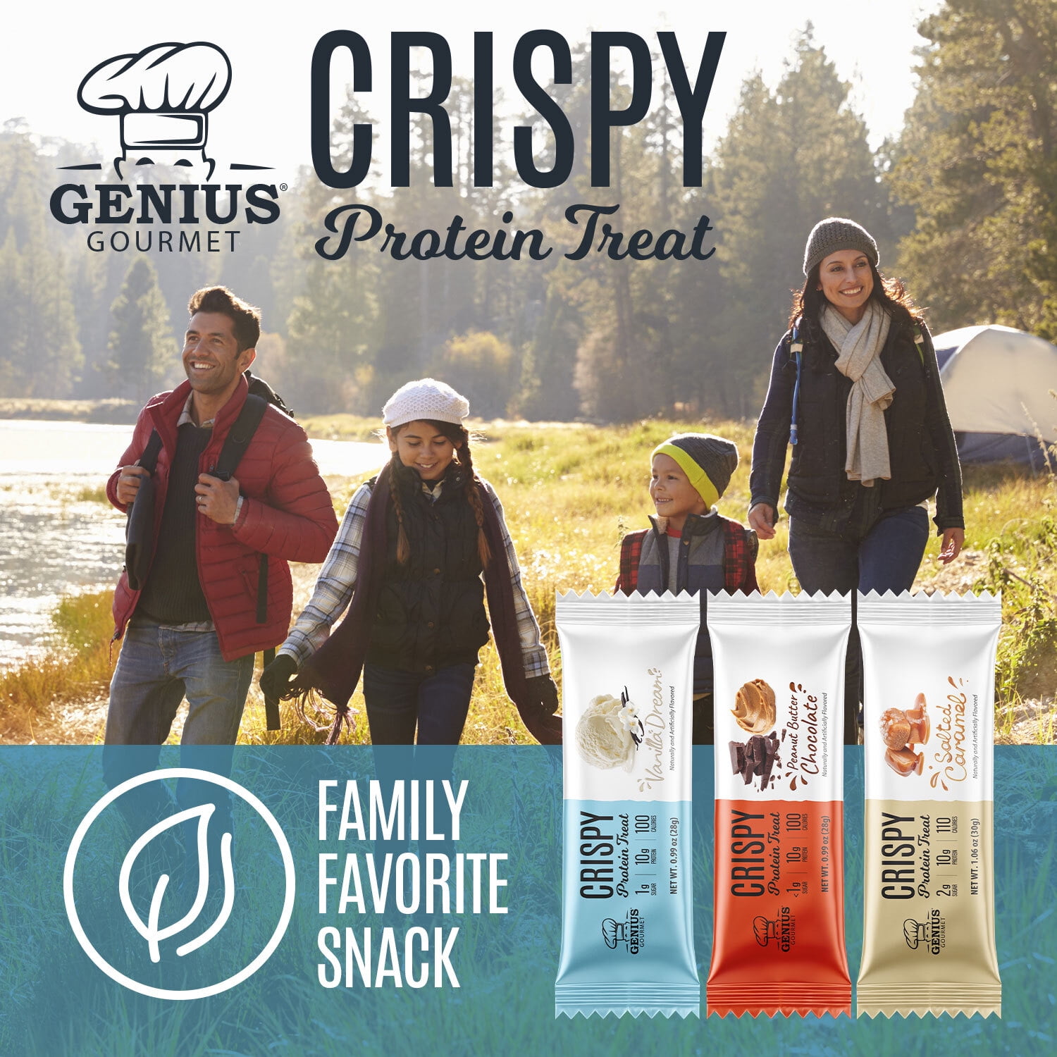 Genius Gourmet Vanilla Dream Protein Treat 10 - 0.99 oz Bars