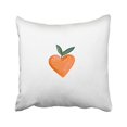 thumbnail image 1 of RYLABLUE Orange Heart Apple Creative Design Drawing Decorative Pillowcases With Hidden Zipper Decor Cushion Covers Two Sides 18x18 inches, 1 of 1