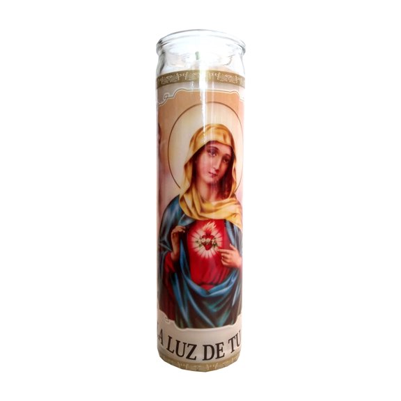 Our Lady of Sacred Heart (Ntra Senora del Sagrado Corazon) Devotional Candle (La Luz de Tu Fe)