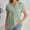 Army Green, variant on Babysbule Women's Casual V-Neck Short Sleeve Blouse Soft Breathable Loose Fit Cotton Linen Shirt With Pockets