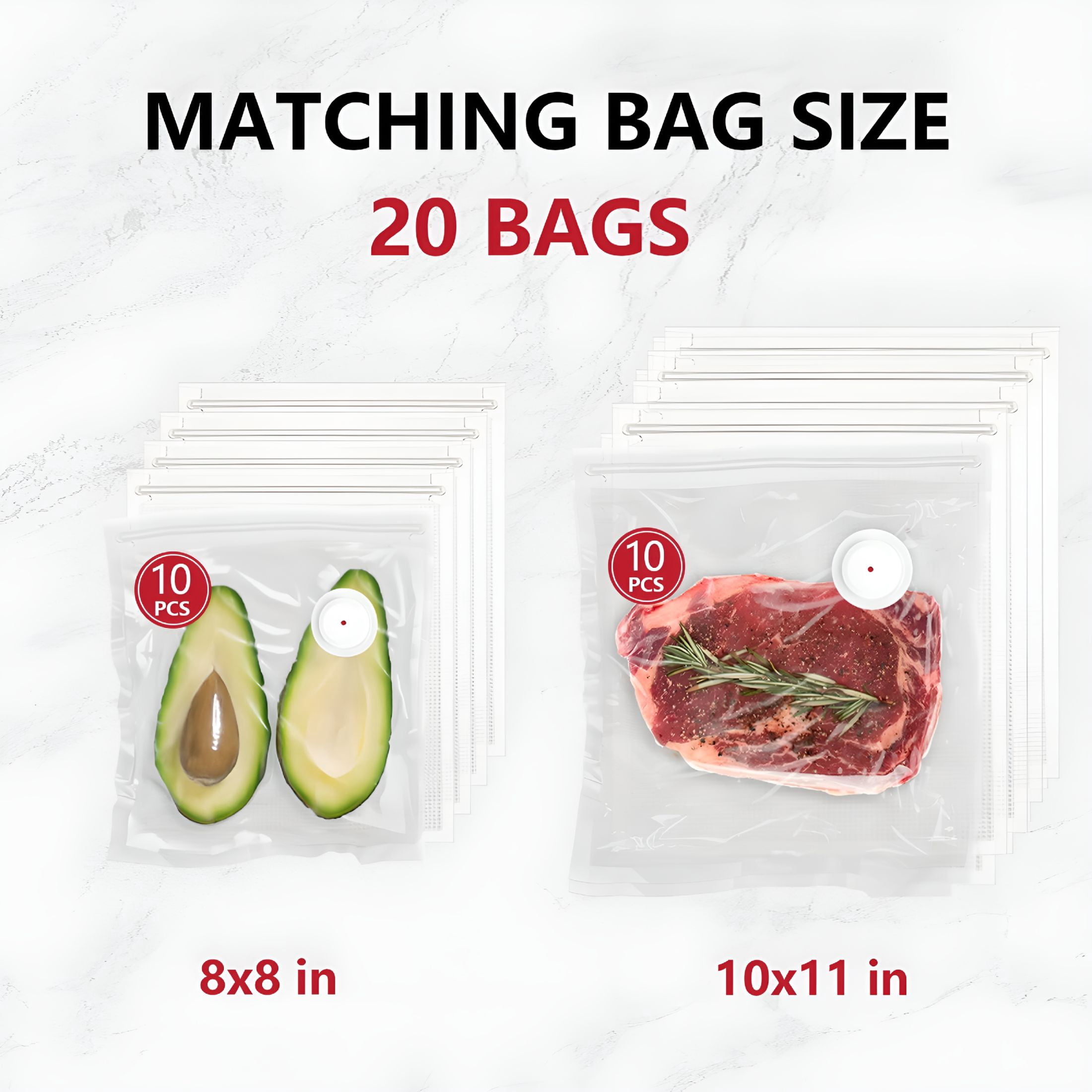 ACDANC Handheld Vacuum Sealer with 20 Reusable Bags,Compact Food Sealing Machine,Portable Freshness & Storage for Fridge,Freezer,Leftovers