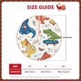 thumbnail image 3 of Daiia Dinosaur Drawing Merry Christmas Tree Skirt , Xmas Large Lace-up Tree Skirt, Santa Snowflakes Rustic Home Decorations New Year Party Farmhouse Decor-48", 3 of 7