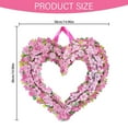 thumbnail image 3 of JHGoosa Paper Up Cherry Heart Wreath 15 Inch Floral Paper Wreath Reuseable Faux Flower Party Decoration & Indoor Wreath & Home Decor 3D Popup Wreath Card(Clearance), 3 of 9