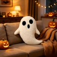 thumbnail image 5 of Decorative Throw Pillow 12 Inch Ghost Shape Sherpa Fabric for Halloween Indoor Decor Spooky Holiday Gifting, 5 of 6